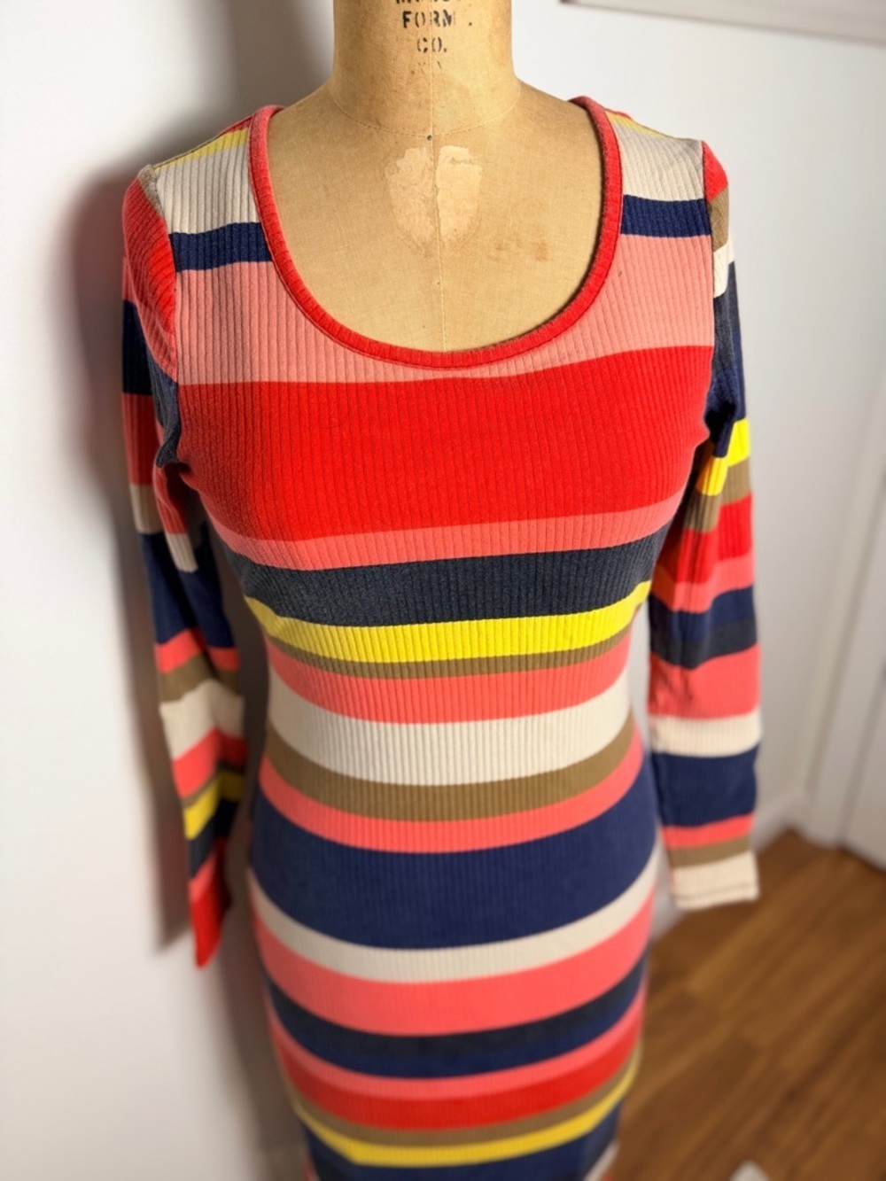 Anthropologie Tracy Reese knit long sleeve striped pullover dress medium medium